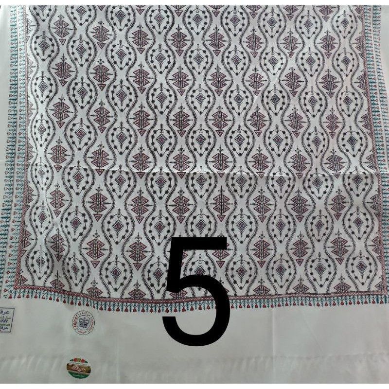 sorban putih kashmiri print arifat surban habib umar bahar syal panjang printing rida ulama no