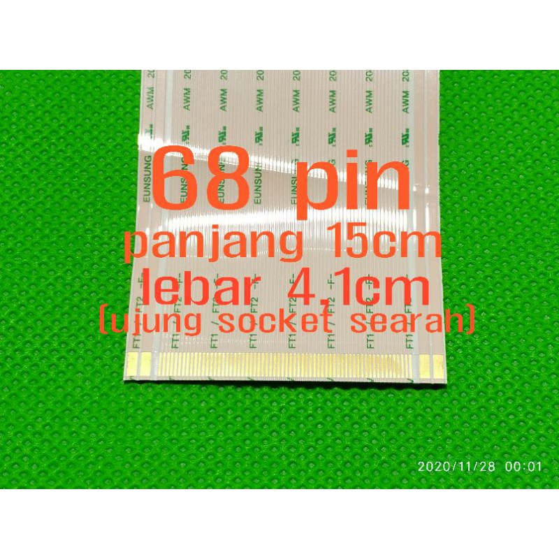 Kabel data flexible fleksibel LVDS 68 jalur pin panjang 15cm AWM 20861 original