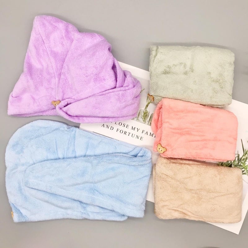 Handuk Keramas Cepat Kering - Handuk Kepala Bentuk Turban Microfiber - Magic Towel