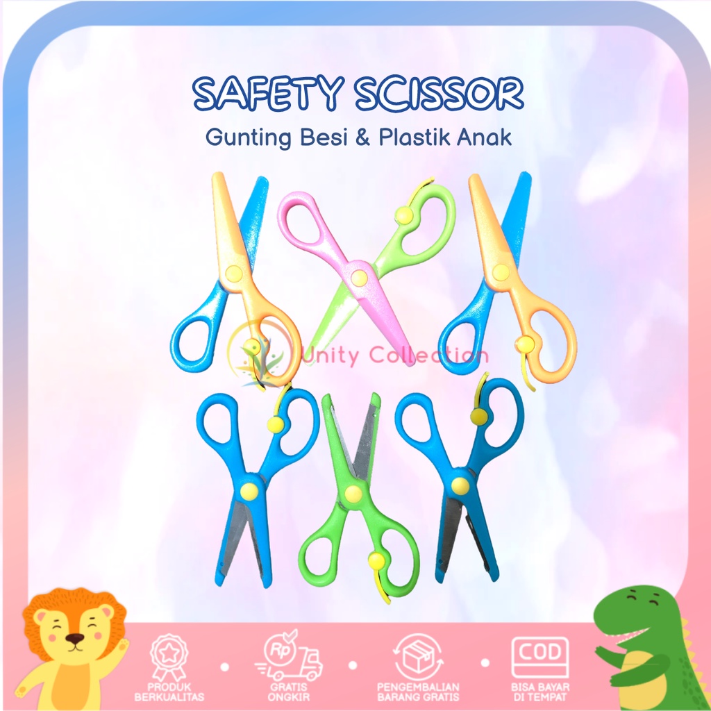 

Gunting Anak Sekolah Gunting Kertas Aman Safety Scissors