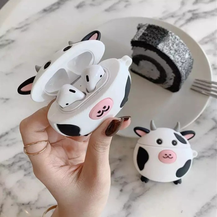 SOFT CASE CASING AIRPODS GEN 1 & 2 INPODS 12 - COW 3D