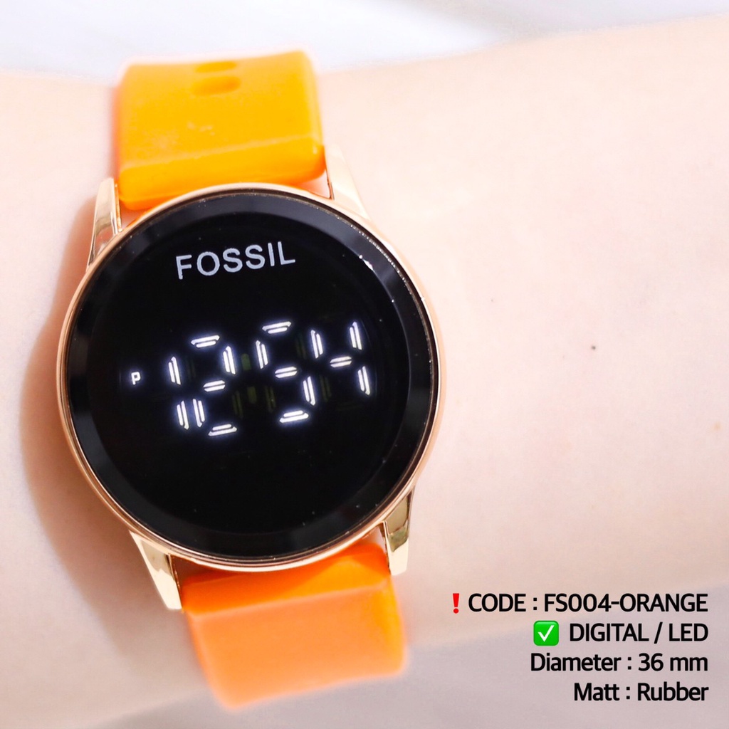 Jam tangan LED touch screen wanita pria rubber karet sporty layar sentuh termurah FSLED