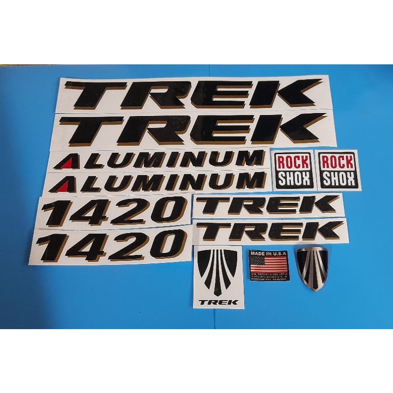 Custom Emblem Sepeda Trek + Stiker sepeda Trek Aluminum