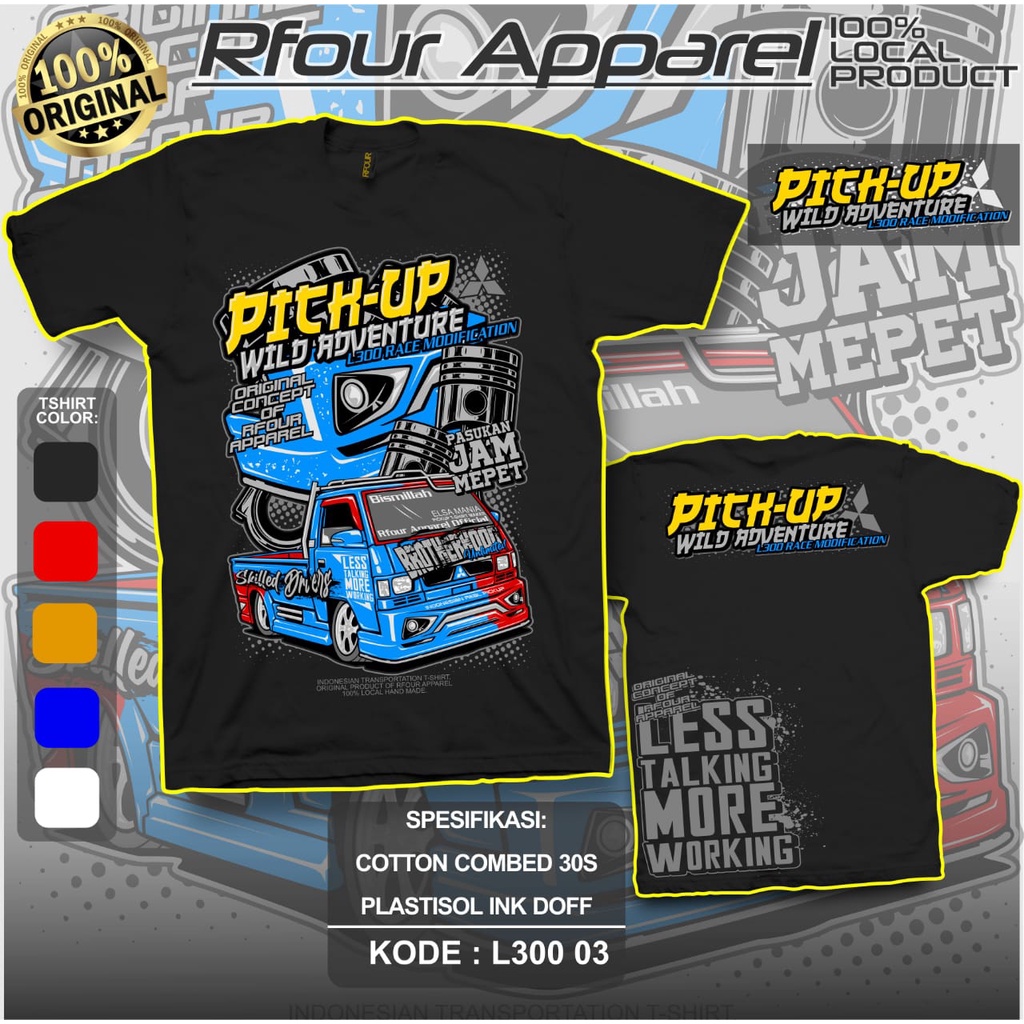 BAJU KAOS TISHRT PICKUP L300 ELSA MANIA KAOS DISTRO DRIVER MUDA DEWASA LENGAN PENDEK KAOS PICK MANIA