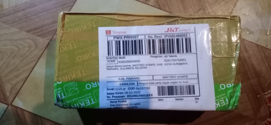 Kran Kompresor 1/4 Hato