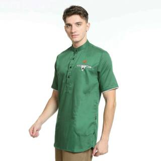  BAJU  MUSLIM KOKO  KURTA BRANDED  TANGAN PENDEK ORIGINAL YAKA 