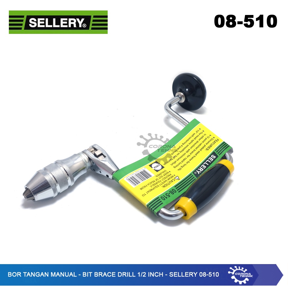 Sellery 08-510 - Bor Tangan Manual - Bit Brace Drill 1/2 Inch