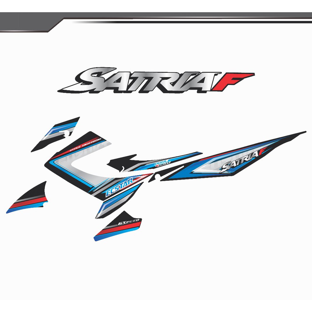 STRIPING STIKER SATRIA FU FACELIFT 2013 2014 2015 GRAFIS GARIS ECSTAR