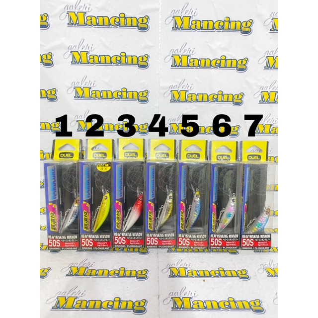 UMPAN DUEL HARDCORE HEAVY SINGKING MINNOW 50MM