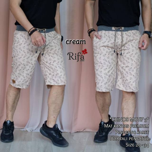 Chinos motif/celana pendek pria