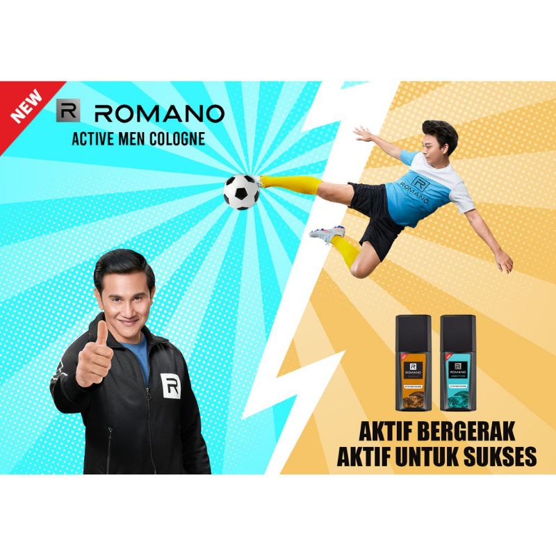 ROMANO ACTIVE MEN COLOGNE 100ml//PARFUM PRIA//WANGI MACHO//WANGI TAHAN LAMA//MURAH//ORI