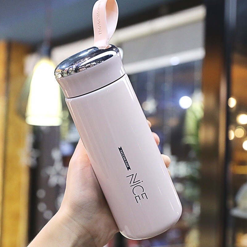 Botol Minum Termos Kaca Tumbler Bening Murah Nice 400ml