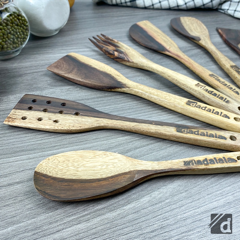 DADALALA Spatula Kayu / Sodet Kayu Ukuran Mini Bahan Kayu Sonokeling Anti Lengket dan Tahan Panas [ECER]