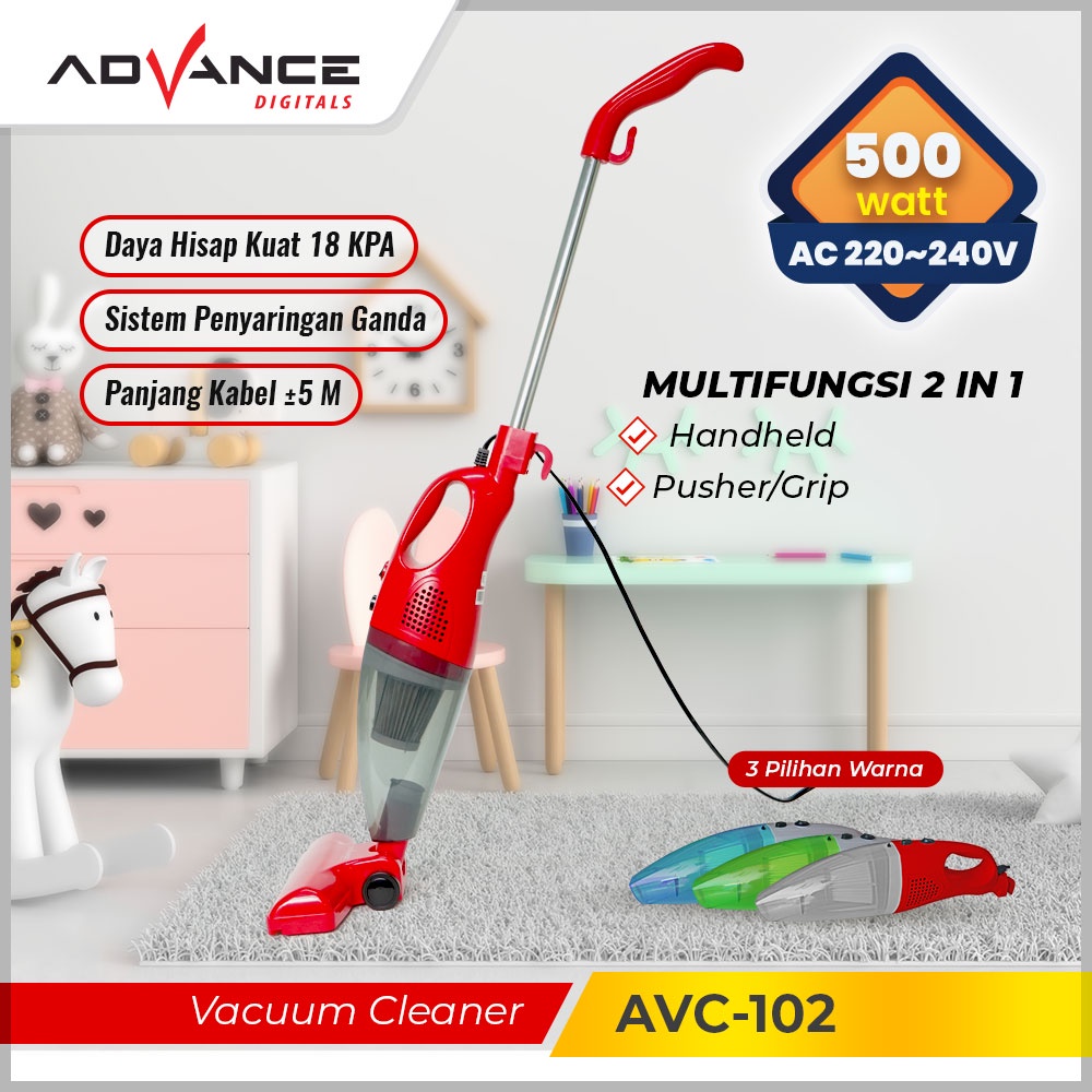 【Garansi 1 Tahun】ADVANCE Penyedot Debu / Vacum Cleaner Mini /Rumah Vakum Cleaner