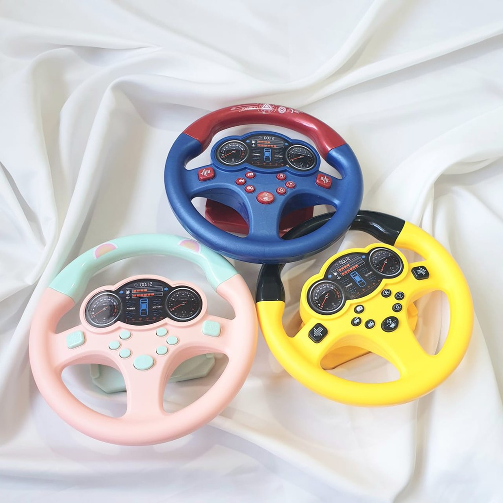 CR CM-C7 Mainan Anak Simulasi Setir Mobil Kemudi 360° Stir Mengemudi Driver Steering Wheel Music-4