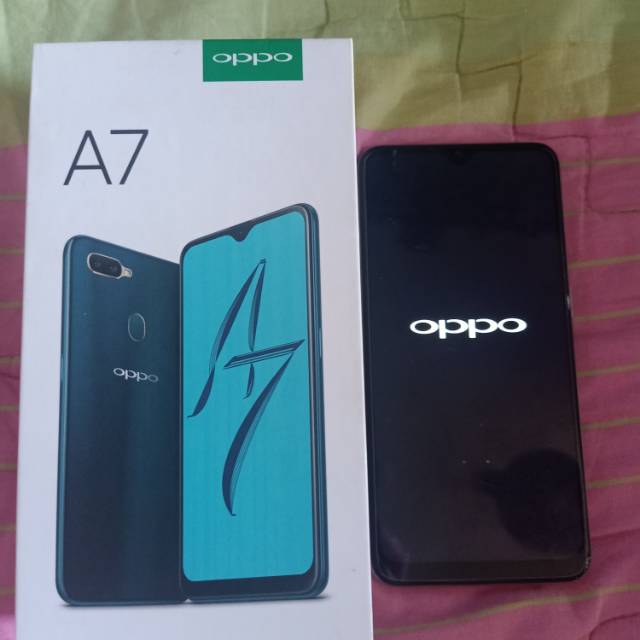 hp oppo A7 bekas mulus