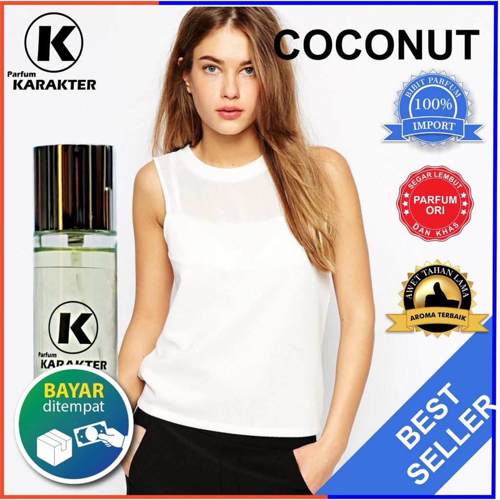 Bisa Cod | Parfum Cewek Coconut  Bibit Parfum Import Wangi &amp; Tahan Lama  Kemasan 30ml