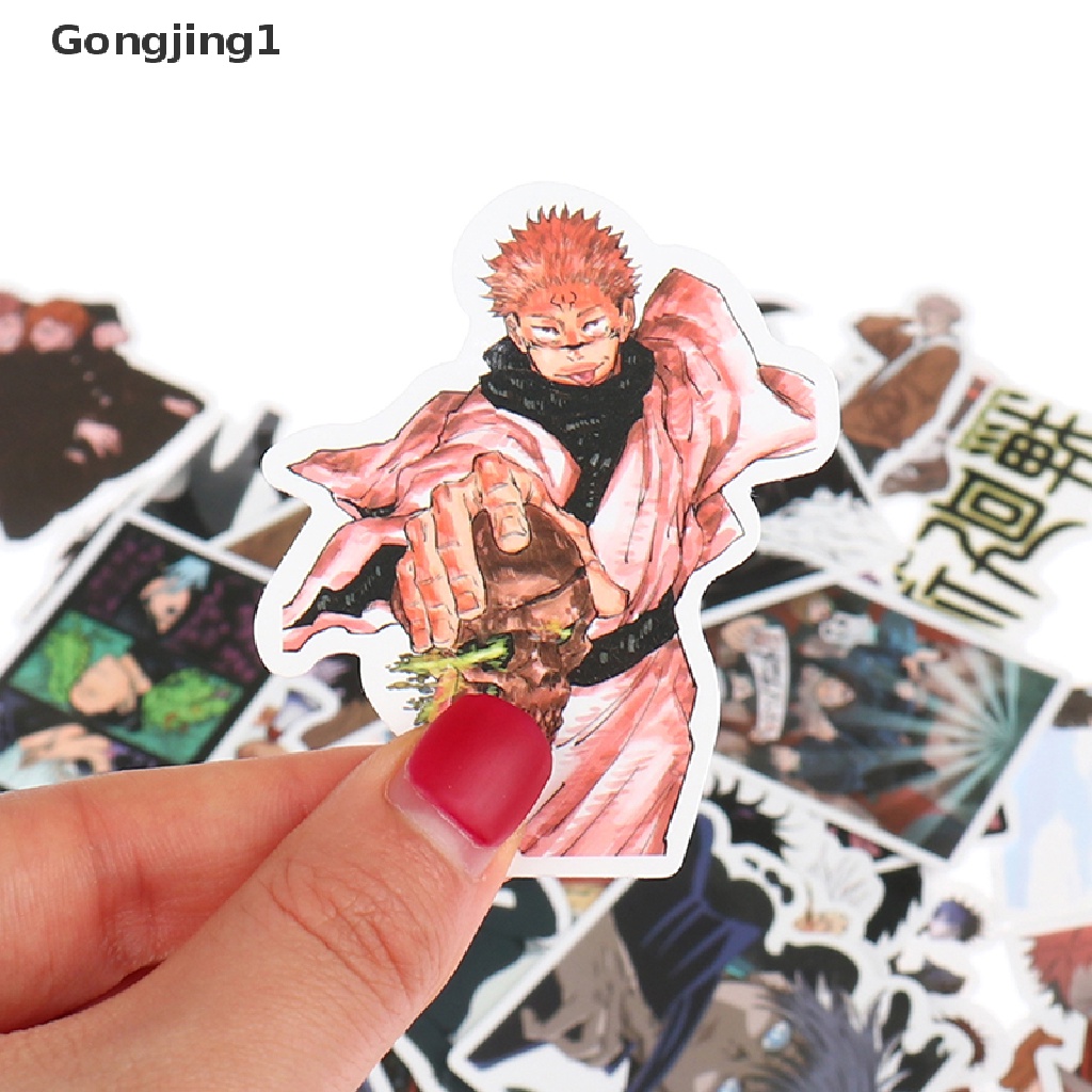 Gongjing1 50pcs Stiker Anime Jujutsu Kaisen Untuk Laptop / Koper