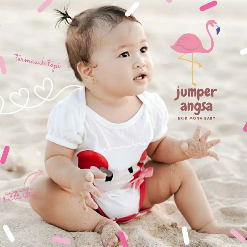 Jumper Bayi Flaminggo/ Jumper Bayi Murah Karakter Angsa