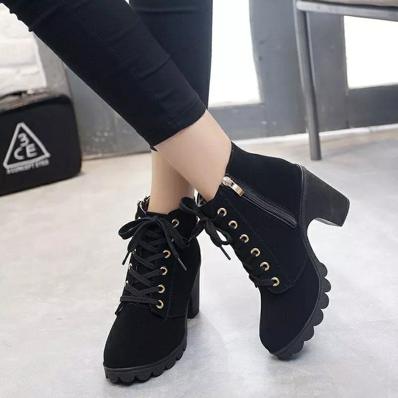 Sepatu Boots Wanita Heels Wanita Sepatu Koboy Sepatu Boots Wanita Import Premium Quality Heel Boots SEPATU BOOTS HEELS HITAM CASUAL FORMAL WANITA KEKINIAN TERBARU SANTAI KEKINIAN TERBARU SPATU BOOT HILS CEWEK CEWE PREMIUM MURAH BT02-1