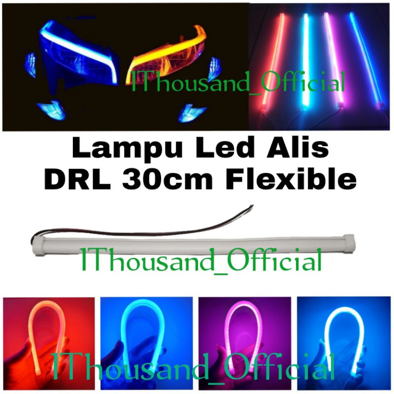 Lampu Alis neon DRL 30cm Flexible universal/Lampu alis motor Flexible 30cm universal beat Mio Vario 