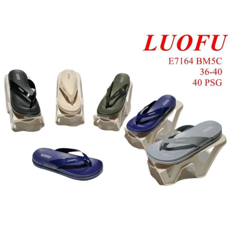 Sandal Wanita Sandal LUOFU Sandal Jepit Bahan Karet Jelli Import Premium Nyaman Empuk.