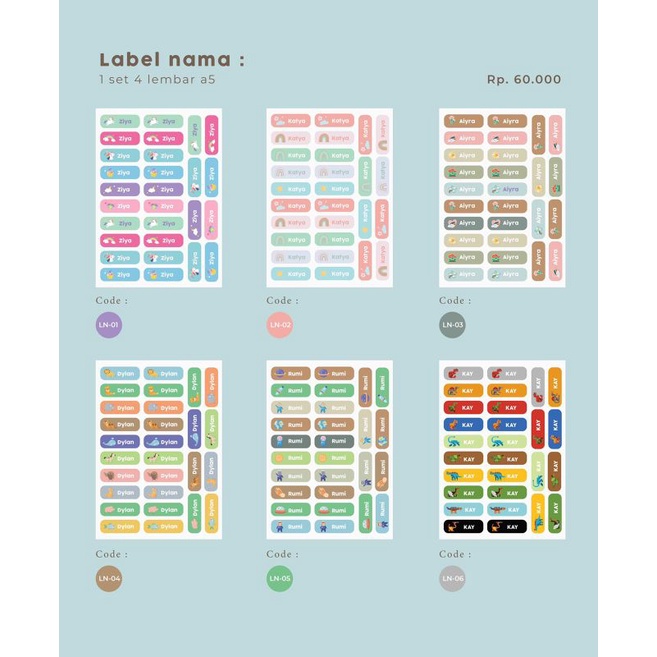 

label nama