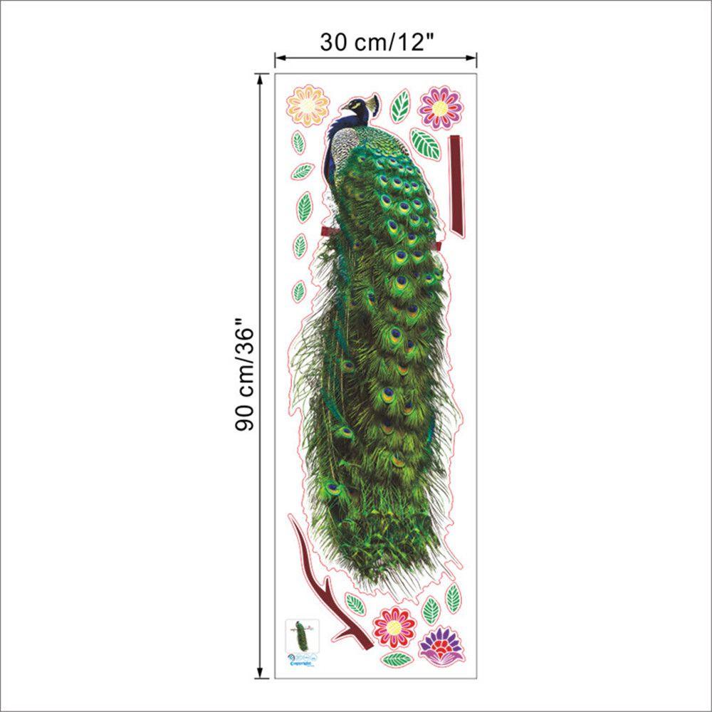 [Elegan] Stiker Dinding Poster Bulu 3d Ruang Tamu Hewan