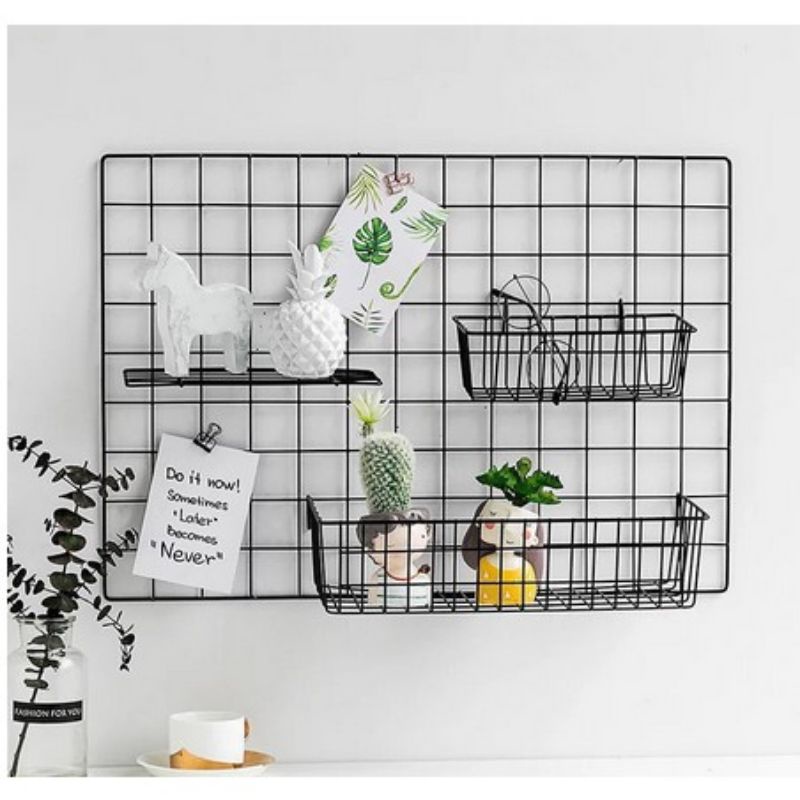 TERMURAH TERLARIS HIJANG Besi Grade A 52X35 cm Grid Wire Mesh Hiasan Dinding Panjang Berkualitas