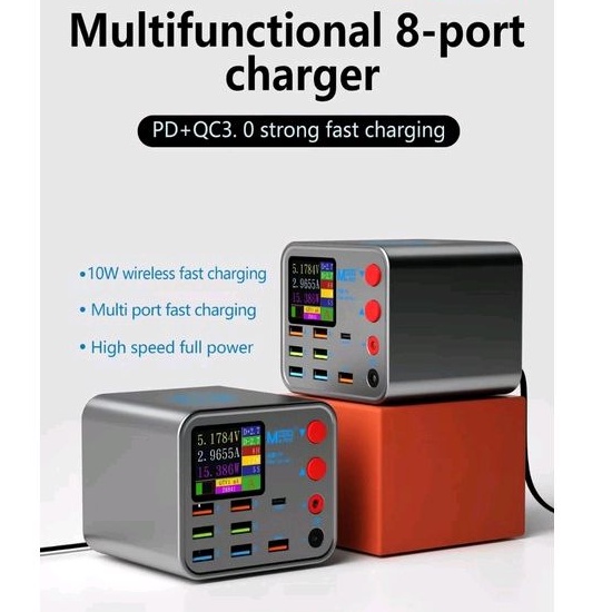 Fast charger Multifunction PD+QC3.0 8-port Plus Power Supply Maa Ant