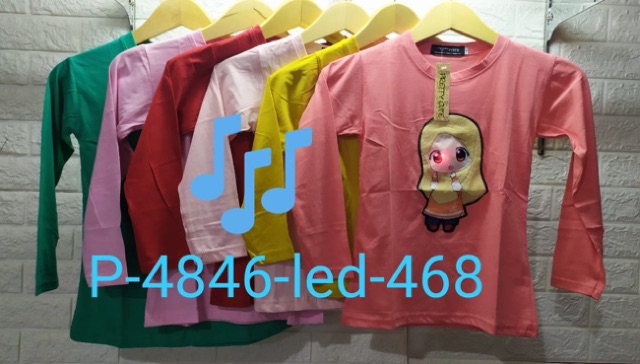 PROMO LIVE KAOS LED lengan panjang kaos LoL bahan premium led anak baju anak led anak