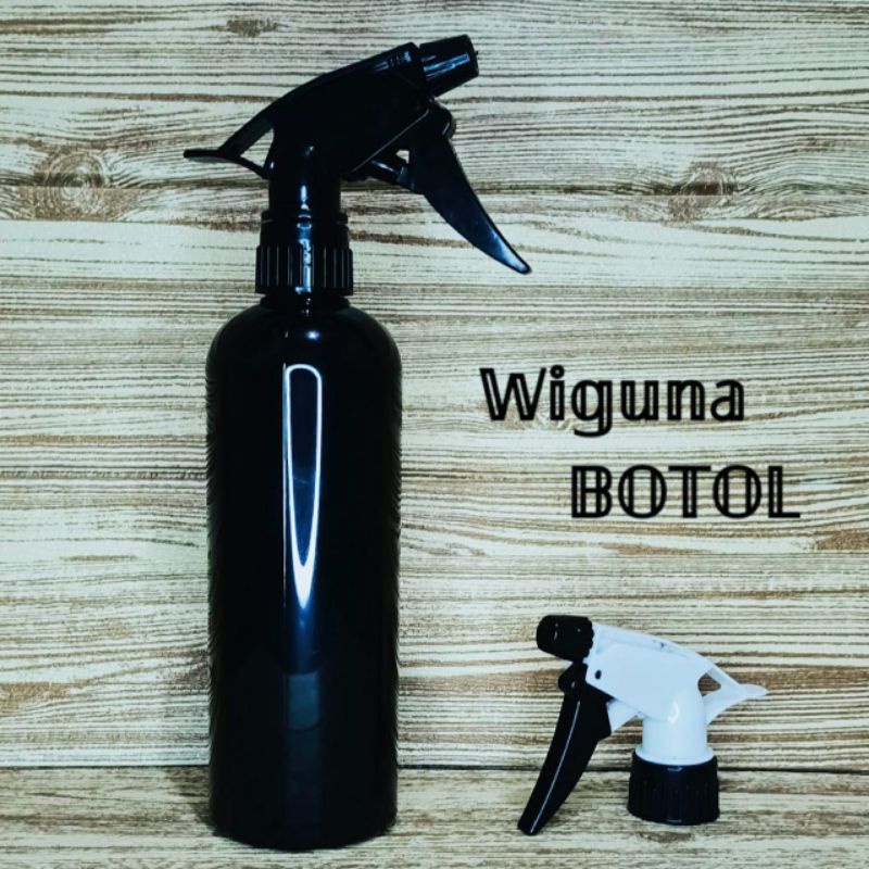 Botol Spray 500ml Hitam Model Tinggi / Botol PET 500ml Hitam Model Tinggi Tutup Big Triger