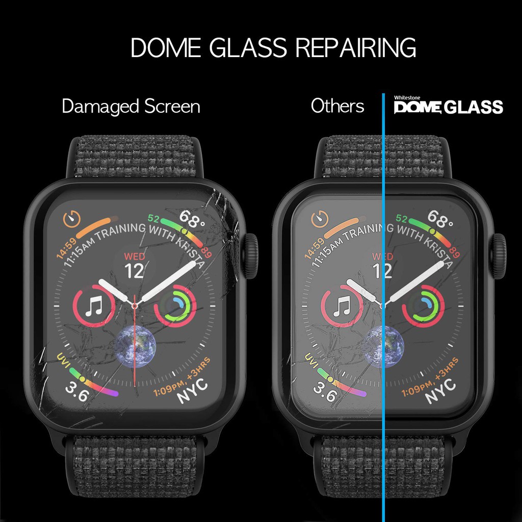 Whitestone Dome Full Adhesive Tempered Glass Apple Watch (40/42/44mm)