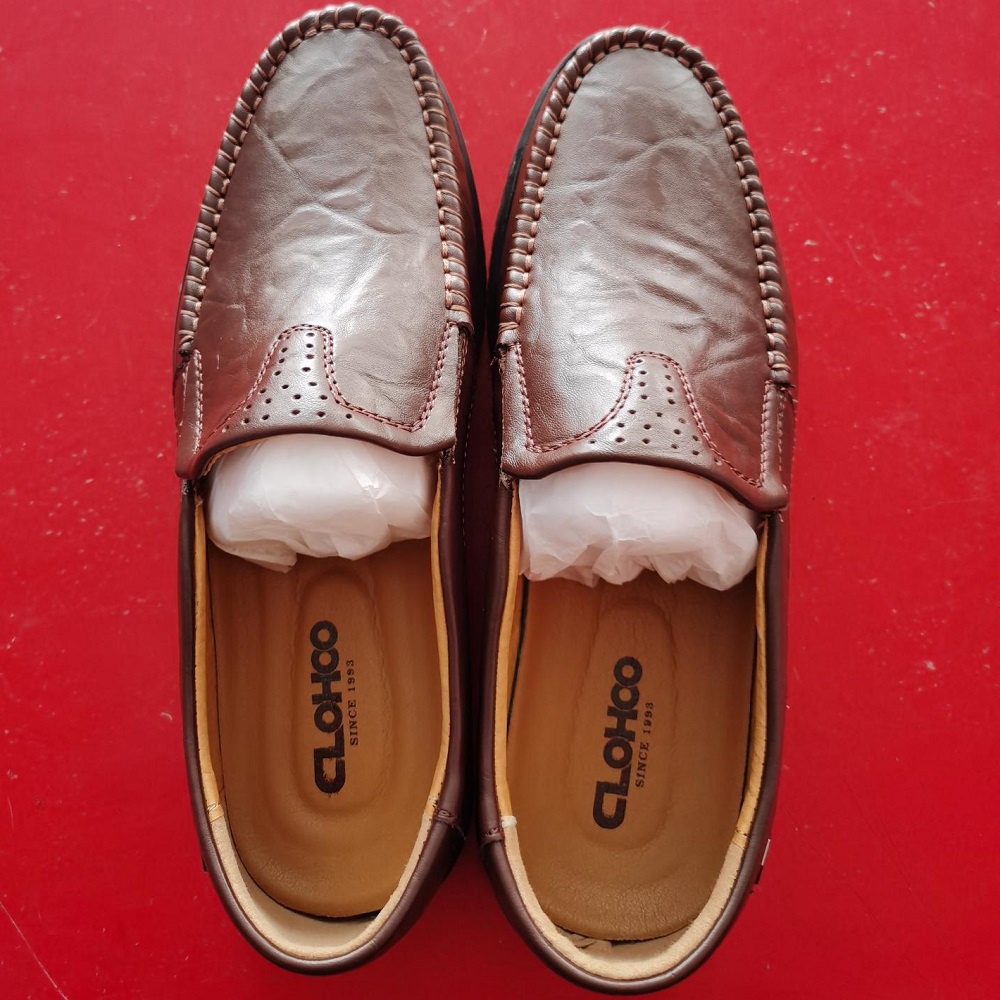 COD Sepatu Pria Casual Slip On - Sepatu Kantor Pria Santai Tanpa Tali Kulit Asli Sapi Fashion Original Keren Kekinian 063