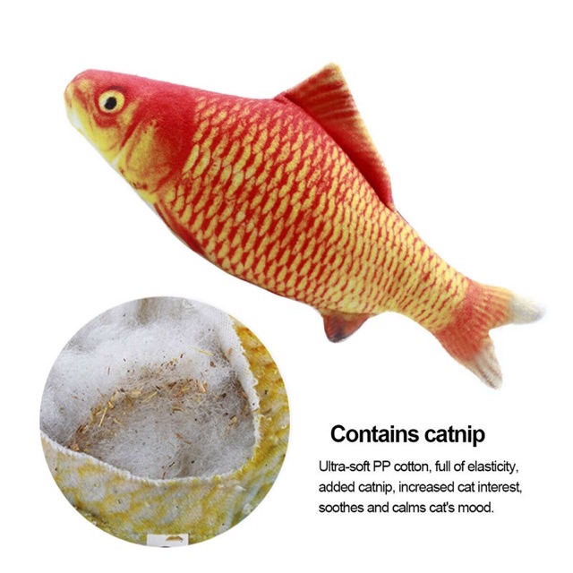 BONEKA IKAN CATNIP 20cm BONEKA CATNIP BONEKA ISI CATNIP BONEKA KUCING MAINAN KUCING MAINAN RELAXING