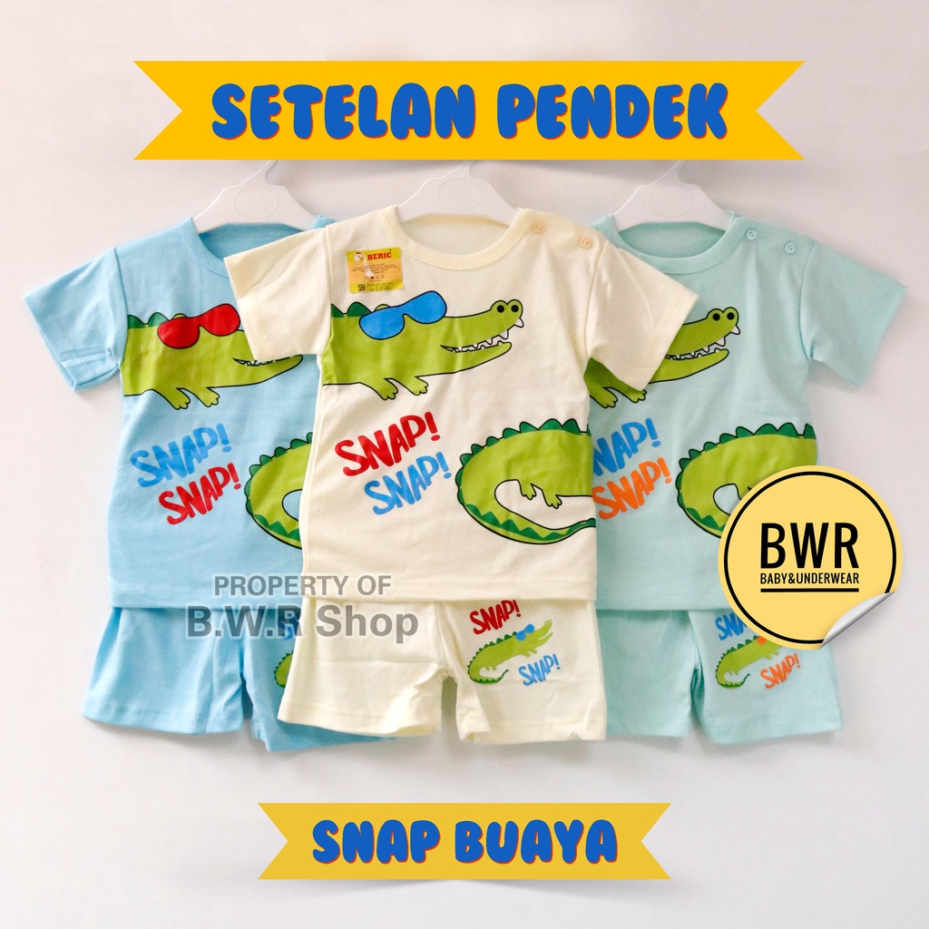 Setelan BERIC PENDEK WARNA Motif Lucu / Setelan Anak Unisex 1-2 Tahun / Piyama Anak Pendek | Bwr IX