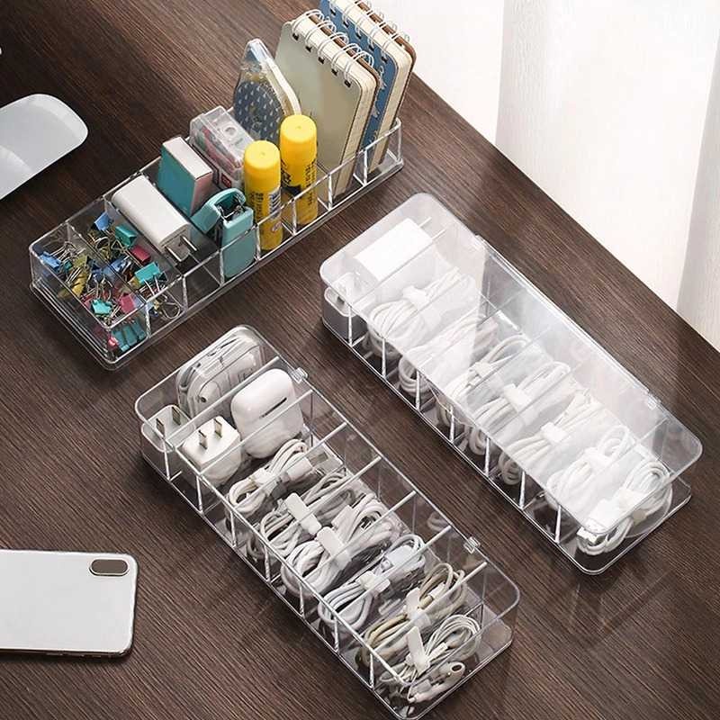 Kotak Kabel Rak Charger Organizer Cable Storage Box 8 Slot