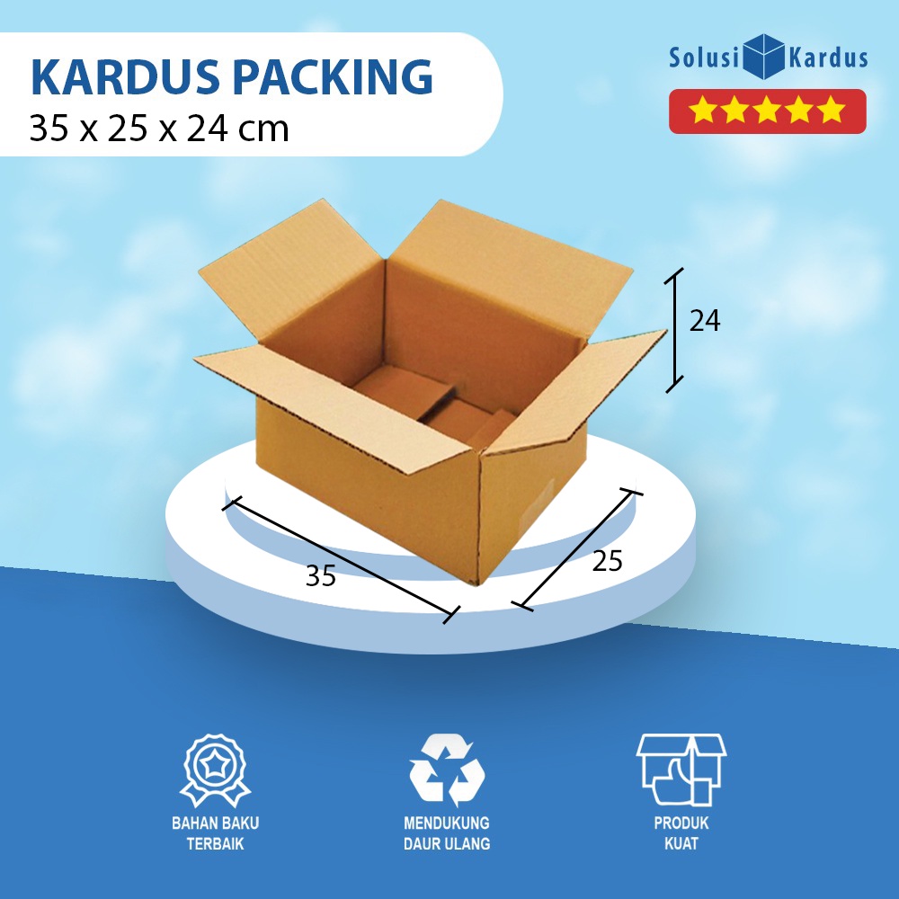 

Box | Dus | Kotak | Kemasan Packing | Karton | Kardus Polos 35x25x24