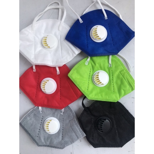 Masker KN95 Respirator Filter Katup Warna Warni Masker KN 95