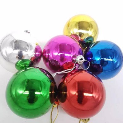MOS HIASAN BOLA 4CM POHON NATAL per pcs HIASAN BOLA NATAL PLASTIK 4 CM CHRISTMAS TREE DECORATION