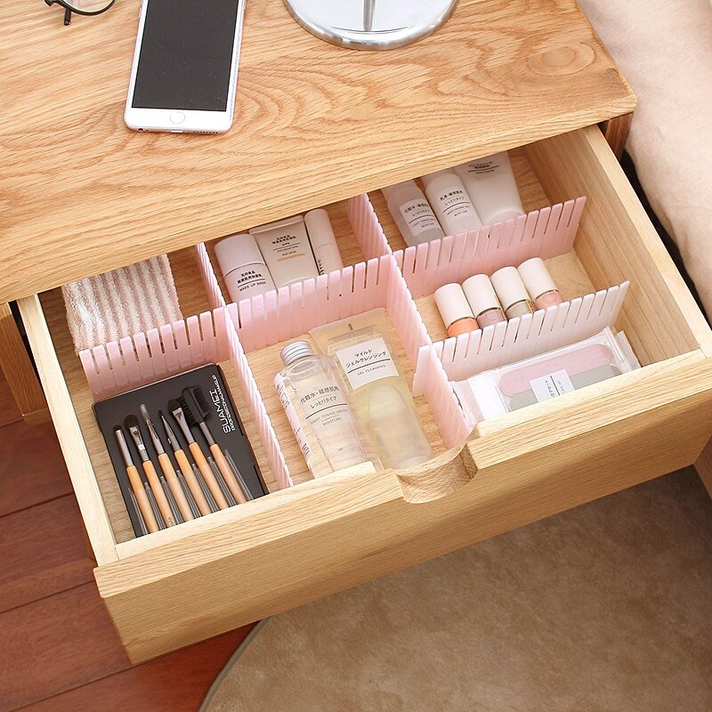 

SUNFAY Sekat Laci Papan Sekat Isi 4 Keping Pemisah Pembatas Partisi Drawer Organizer Jepan Style