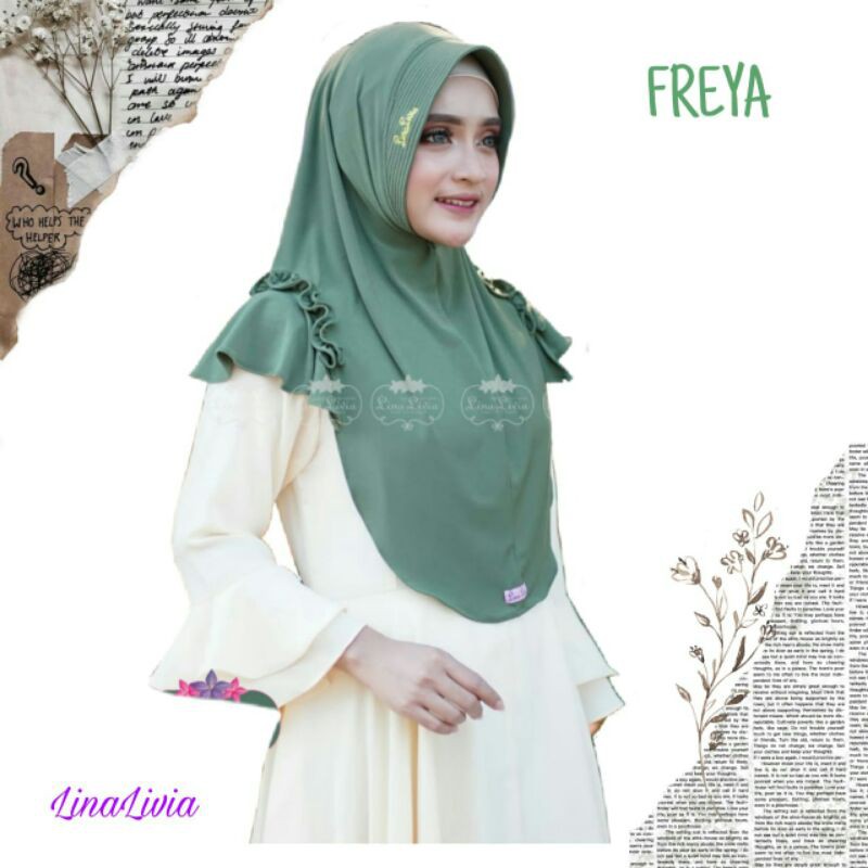 jilbab hijab Linalivia FREYA kerudung krudung bergo instan non Arrafi Zoya Hijabwanitacantik murah terbaru 2021 cod jakarta tangerang bekasi karawang bandung sukabumi cimahi subang semarang tegal kendal jepara brebes blora grobogan lampung kalimantan-Army