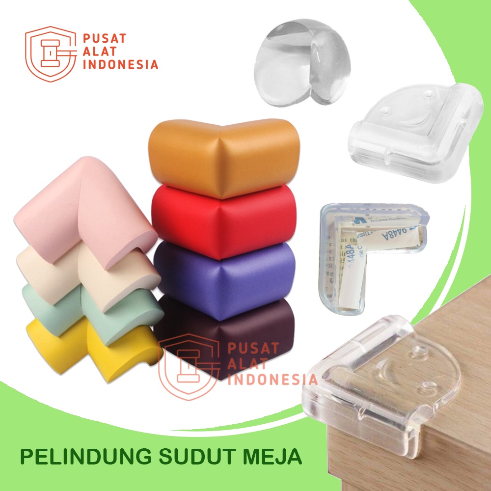 PELINDUNG SUDUT MEJA SILICONE SIKU BENTUK L U196 BAHAN BUSA SILICONE TRANSPARAN WARNA PENGAMAN UJUNG UNTUK ANAK BAYI