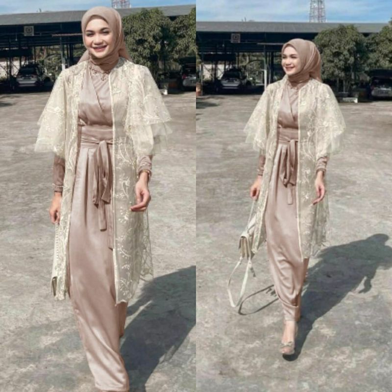 Dress Wanita Lucia Brukat Tille