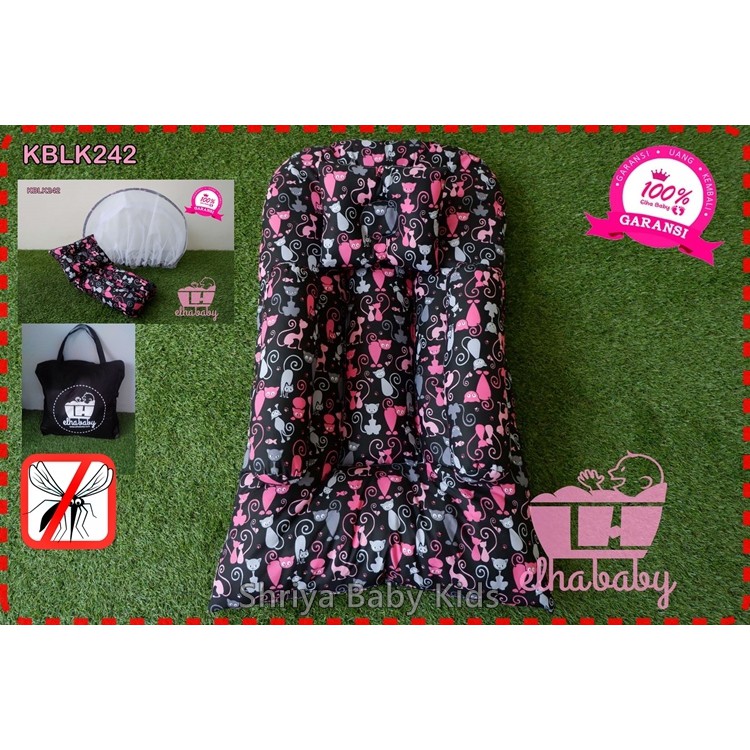 Elhababy Kasur Bayi Kelambu Lepasan Bonus Tas | Perlengkapan Tempat Tidur Lipat Baby Kblk242