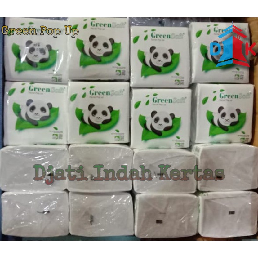 Tisue MURAH!!! Tissue Green Pop Up Tisu Isi 150 Sheets