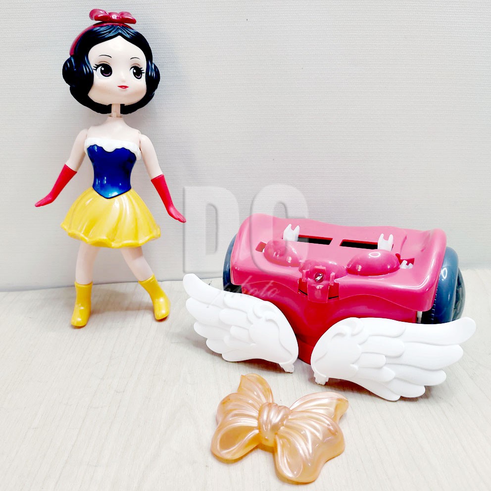 Ice Princess Balancing Car Mainan Board Scooter Boneka Bisa Jalan Nyala Musik Frozen Sleeping Beauty