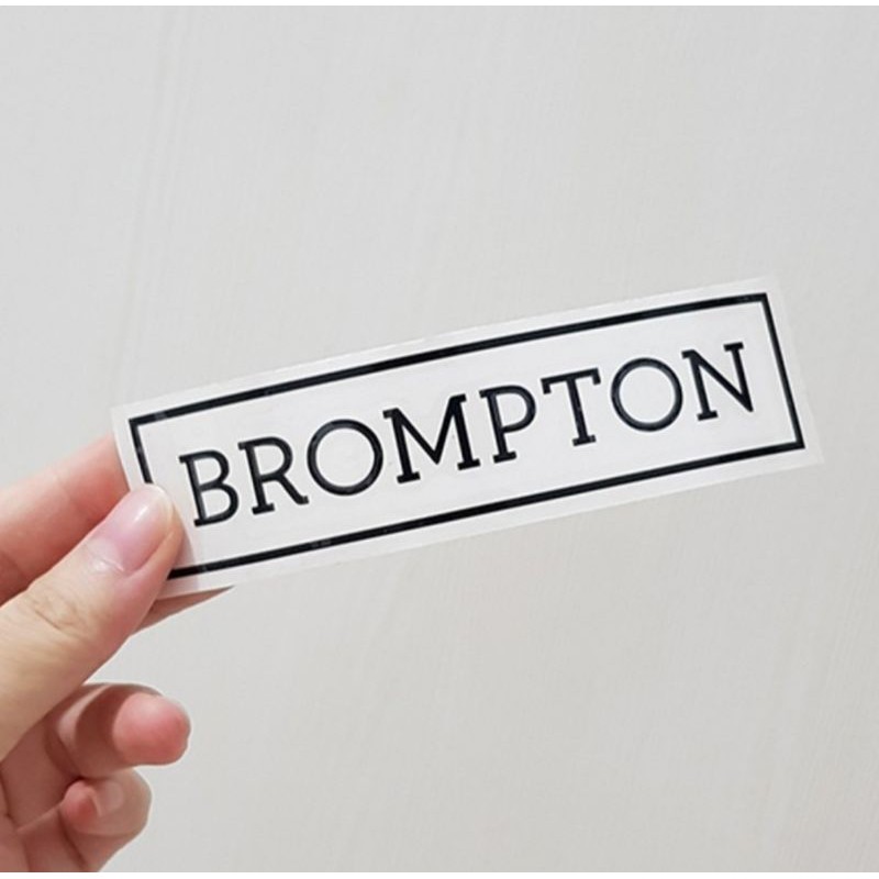 

Stiker BROMPTON murah dapat 2 jenis