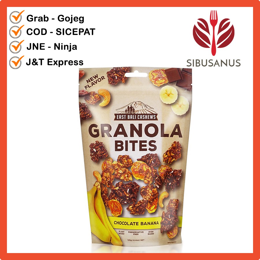 

East Bali Cashwes Granola Bites Chocolate Banana 125g