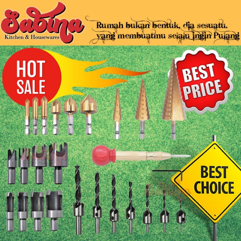 Mata Bor Kayu Drill Bit Set 24 PCS Hardware Tool Maker Carbon Steel